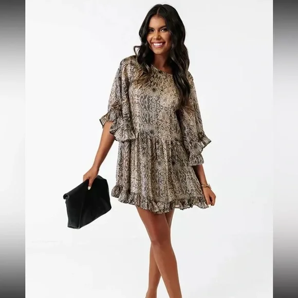 NWT Meritt Impressions Boutique Chic Sweetheart Shift Boho Dress Size: Large - Picture 2 of 9